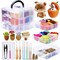 Needle Felting Kit, 24 Colors Wool Roving (5g/Color), Complete Needle Felting Starter Kit with Needle Felting Supplies Wool Fibre Spinning Craft Felting Kits for Beginners